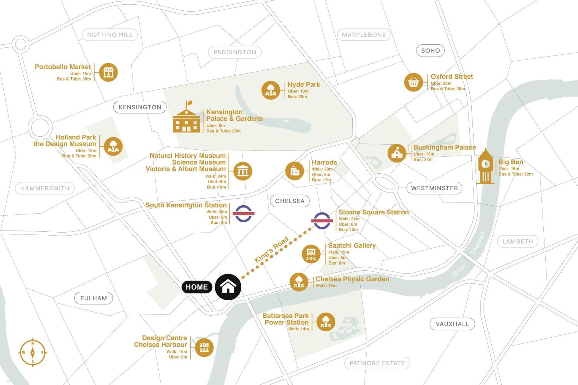 לונדון Kings Road Stylish Apartment In Chelsea מראה חיצוני תמונה
